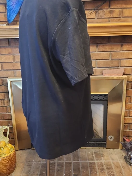 Quacker Factory By Jeanne Bicea Black Tee with Pink Sequin Flamingo Size L - Picture 6 of 15